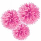 Bright Pink Fluffy Hanging Decoration