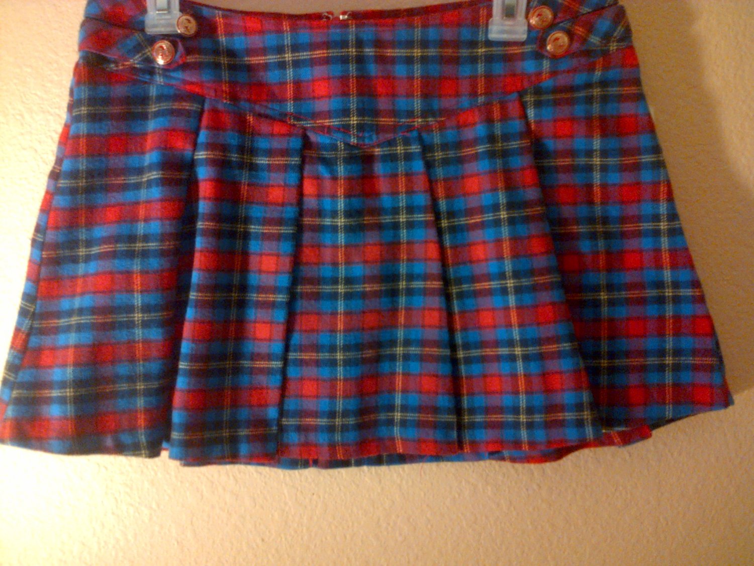 Plaid School Girl Skirt SZ 7