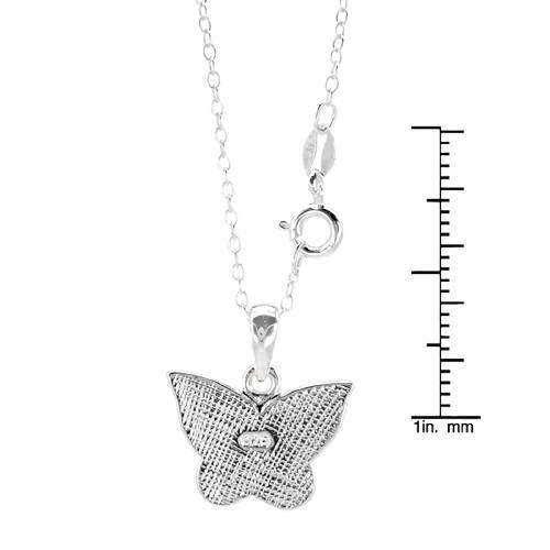 Butterfly Pendant With Genuine Crystals