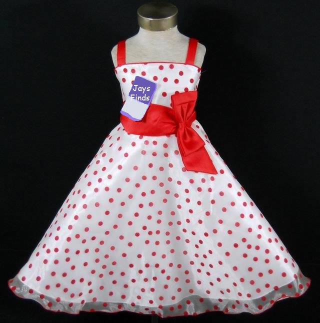 Polka Dot Pageant dress Girl's size 6-7