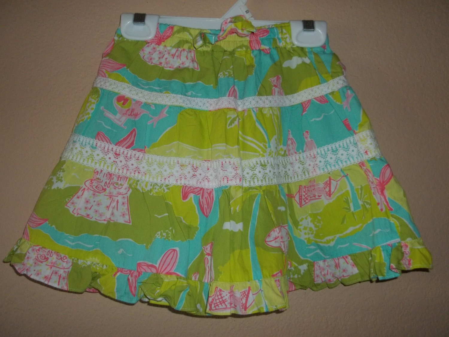 Lilly Pulitzer Tropical Print Exc Lined Girls Size 5 Skirt