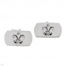 Stainless Steel Fleur De Lis Cuff Links