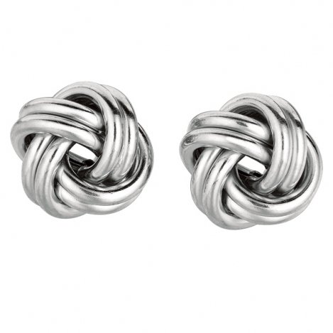 Interlaced love knot earrings from Silvex in sterling silver