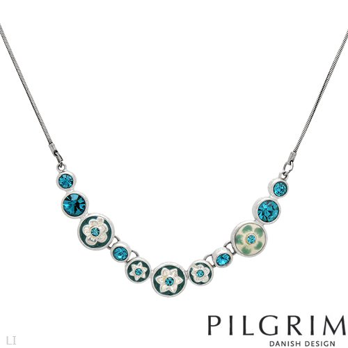 Pilgrim Skanderborg Denmark Necklace With Genuine Crystals 6612