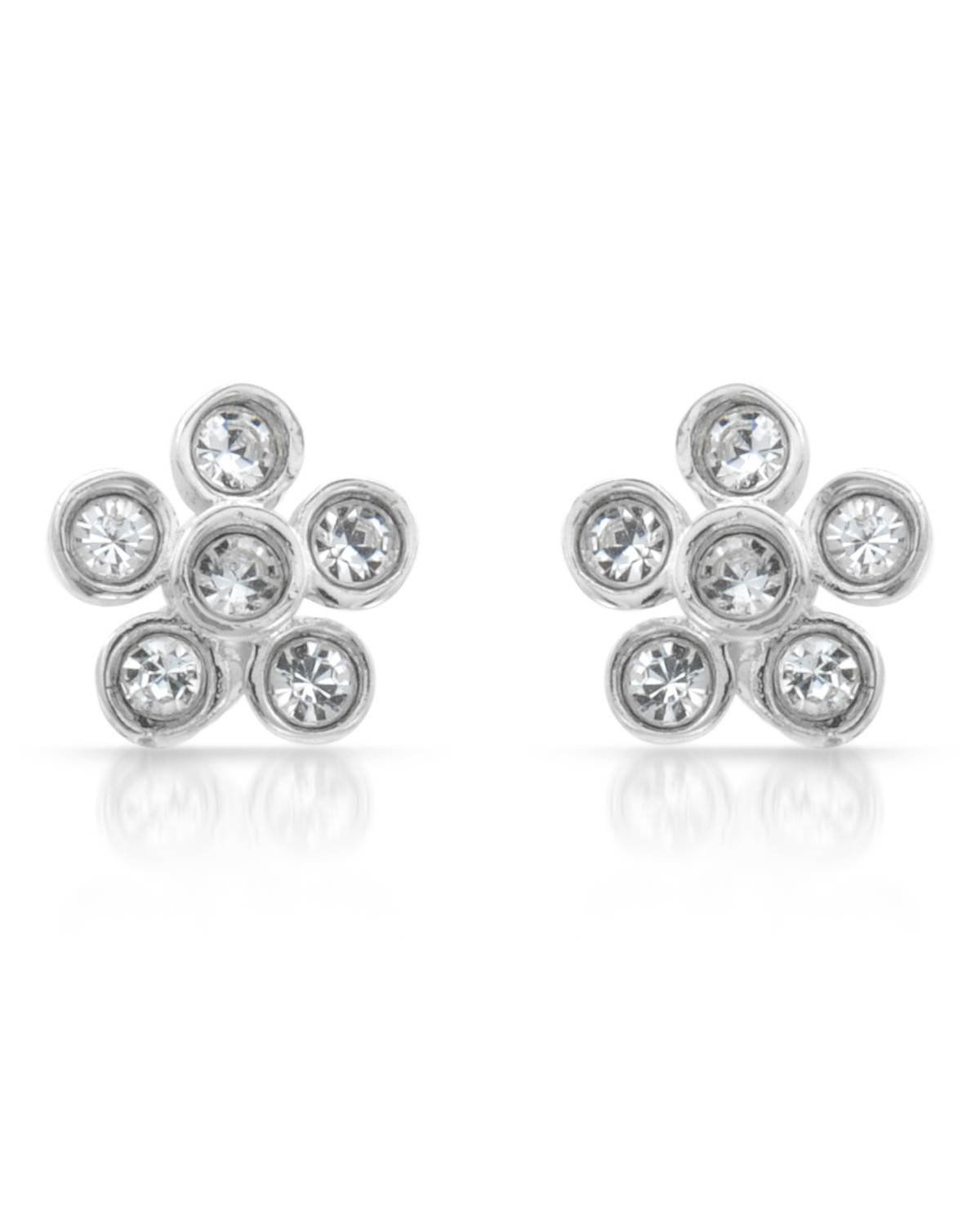 Sterling silver genuine crystal earrings