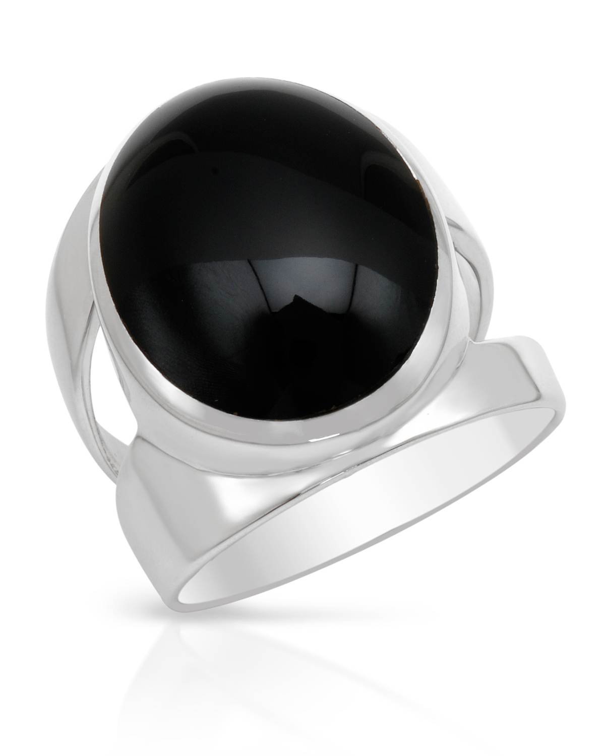 Genuine Onyx Ring in Sterling Silver