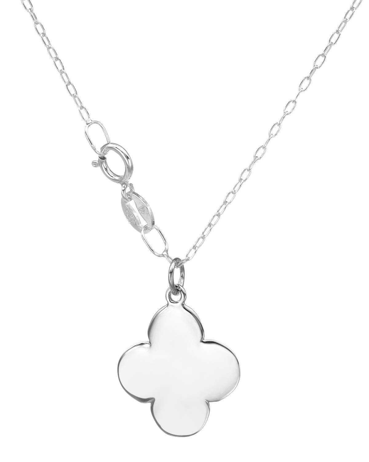 Sterling Silver 4 Leaf Clover Necklace by Sigal Sterling Silver 4 Leaf Clover Necklace by Sigal