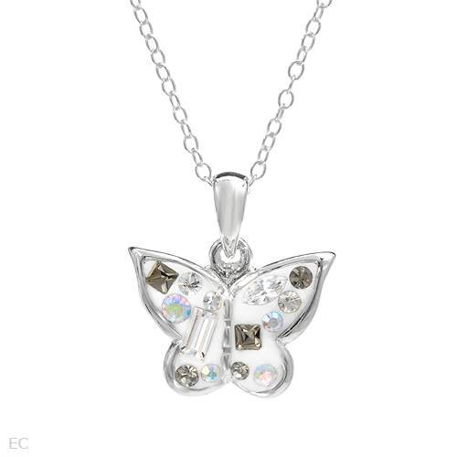 Butterfly Pendant With Genuine Crystals