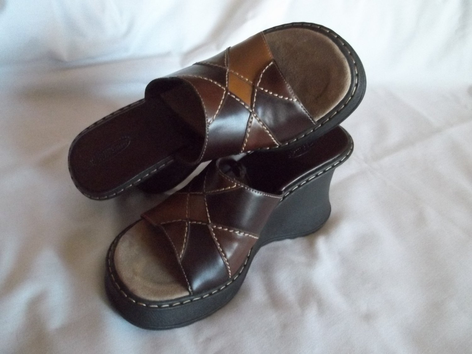 Brown Wedge Sandals Size 8