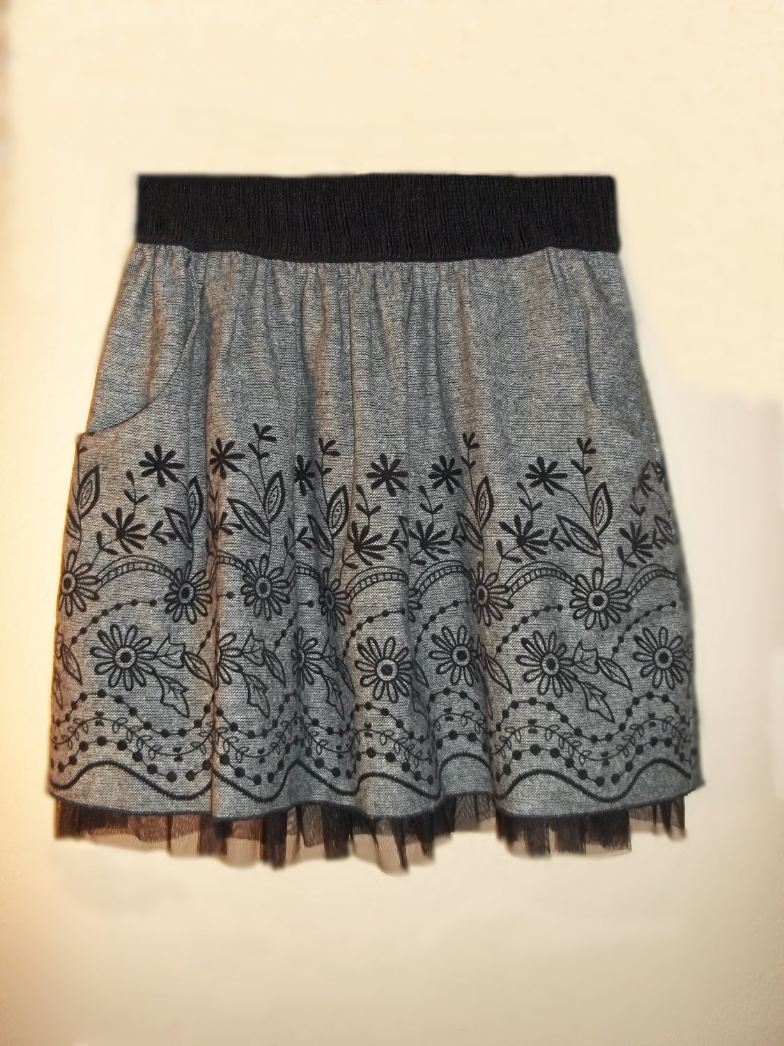 Pleated A-Line Skater Mini Skirt Size L (Juniors)