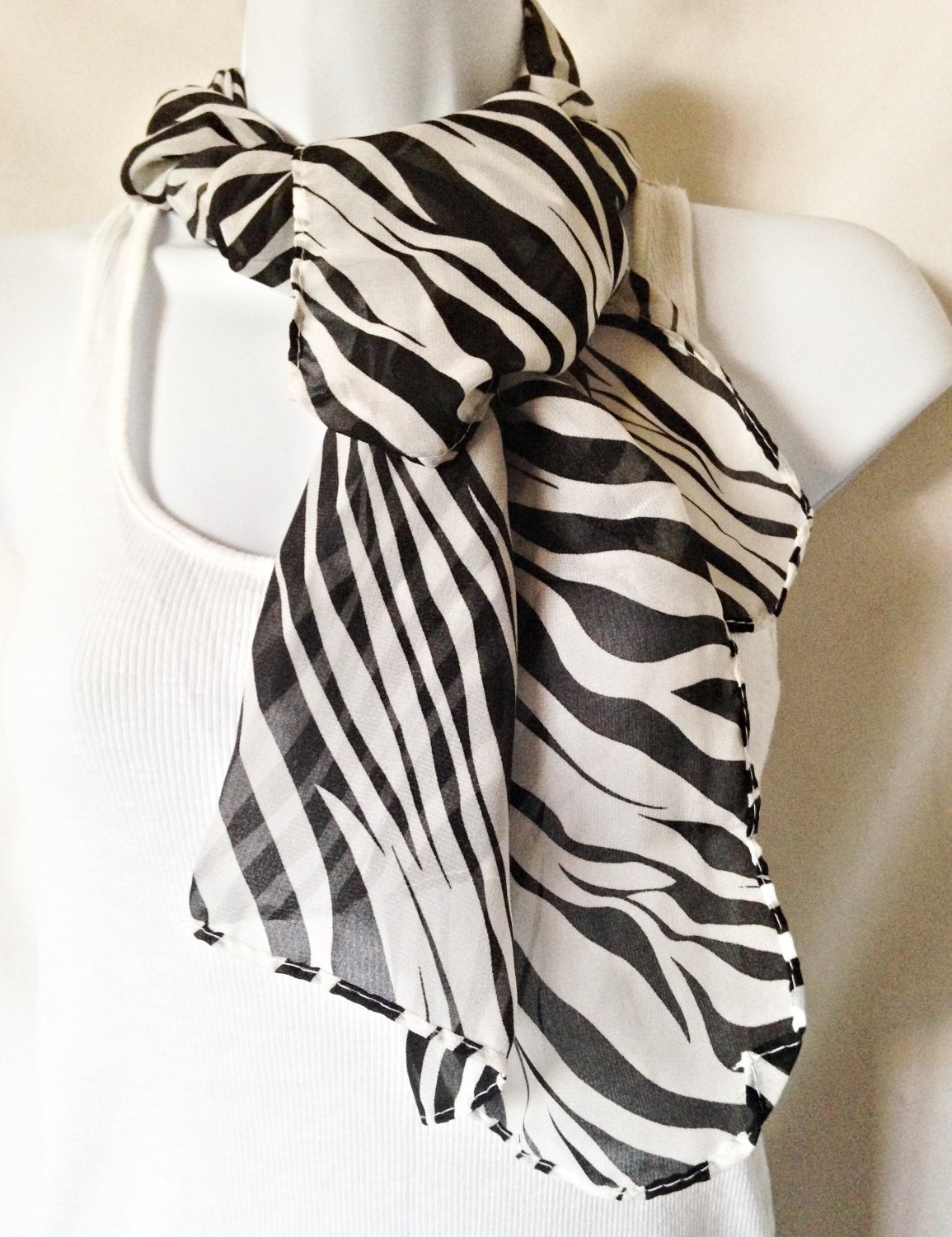 Silky Zebra Print Shawl/Scarf