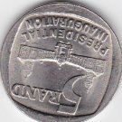 South African presidential inauguration five Rand coin Nelson Mandela Apartheid