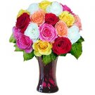18 Mixed Long Stem Roses