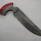Full Tang Damascus Steel Hand Made Fixed Blade Knife & Seasond Wood Handle + Genuine Leather Sheath