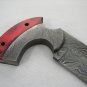 Full Tang Damascus Steel Hand Made Fixed Blade Knife & Seasond Wood Handle + Genuine Leather Sheath