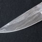 144 FITM 23 cm Full Tang Damascus Steel Knife, Handle of Steel Micarta and Leather Sheath