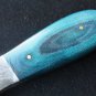 144 FITM 23 cm Full Tang Damascus Steel Knife, Handle of Steel Micarta and Leather Sheath