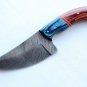 139 FITWW 24 CM Full Tang Real Damascus Steel Blade and Handle with Pakka Wood with Leather Sheath