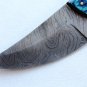 139 FITWW 24 CM Full Tang Real Damascus Steel Blade and Handle with Pakka Wood with Leather Sheath