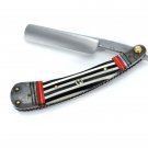 195 RS Shave Ready Straight Razor with & Handle with Damascus Bolsters + Leather Sheath
