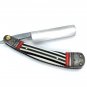 195 RS Shave Ready Straight Razor with & Handle with Damascus Bolsters + Leather Sheath