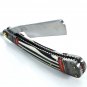 195 RS Shave Ready Straight Razor with & Handle with Damascus Bolsters + Leather Sheath