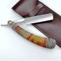 197 RS Shave Ready Straight Razor with Walnut & Olive Wood + Leather Sheath