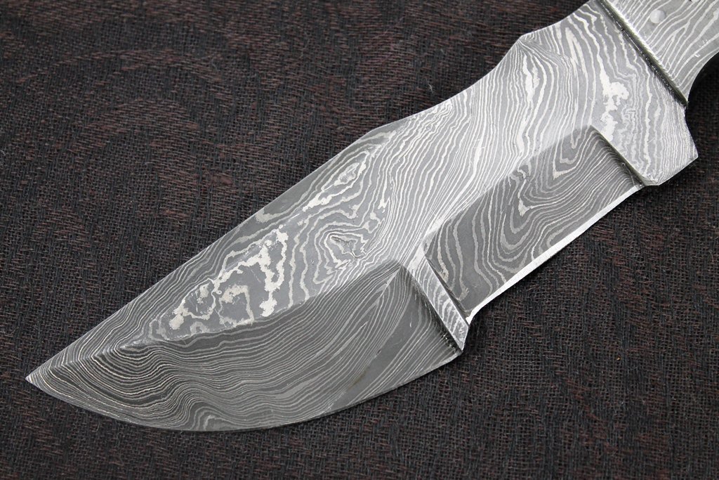 128fi Full Tang Damascus Steel Fixed Blade Knife And Dollar Wood And