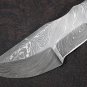 128FI Full Tang Damascus Steel Fixed Blade Knife and Dollar Wood and Bull Horn with Leather Sheath