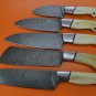 DKKS2 Full Tange Damascus Steel Kitchen Knife Set
