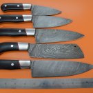 DKKS1 Full Tange Damascus Steel Kitchen Knife Set