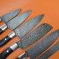 DKKS1 Full Tange Damascus Steel Kitchen Knife Set