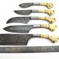 Full Tang Damascus Steel Hand Made Kitchen Knife Set Creascent