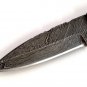 Full Tand 100% Damascus Knife with Leather Sheath