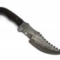 Full Tang Damascus Steel Hand Made Fixed Blade Knife + Genuine Leather Sheath