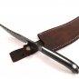 Full Tang Damascus Steel Hand Made Fixed Blade Knife + Genuine Leather Sheath