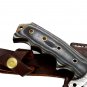 Full Tang Damascus Steel Hand Made Fixed Blade Knife + Genuine Leather Sheath