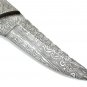 PRIH3 Full Tang Damascus Steel Boade Knife + Leather Sheath