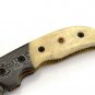 FO 157 HandMade Damascus Steel Folding Knife + Camel Bone on Handle+Leather Sheath 166 FOB