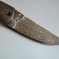 187 FO Damascus Folding Blade with Damascus Bolsters and Leather Sheath