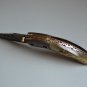 188 FO Damascus Folding Blade with RAM Horn & Damascus Bolsters and Leather Sheath