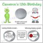 Personalized UFO SPACE ALIEN Birthday Party Scratch Off Tickets Supplies GAME