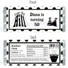 Personalized OVER THE HILL Birthday Party Candy Wrappers Favors 40th 50th 60th