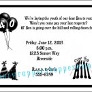 Personalized OVER THE HILL Adult Birthday Invitations Supplies 30th 40th 50th