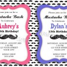Personalized MUSTACHE Birthday Party Invitations BABY SHOWER SWEET 16 SIXTEEN