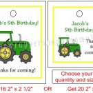 Personalized GREEN TRACTOR FARM Birthday Favor Bag TAGS Unique Party Supplies