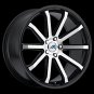 18" Mach 10 Wheels Rims 18x8.0 Glossy Black/machine Face/glossy Black Lip Fits  5x100
