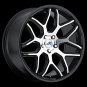 20" Mach 8 Wheels Rims 20x8.5 20x9.5 Glossy Black/machine Face/glossy Black Lip Fits  5x120