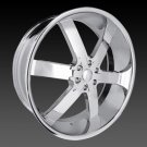 24" U2 55 Wheels Chrome Rim 24x9.5  Chrome 5x139.7