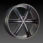 22" U2 55 Wheels Rim 22x9.5 Machine Black 6x139.7